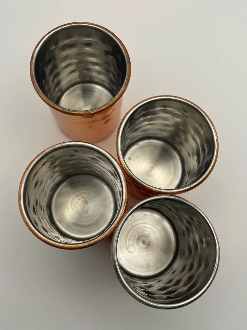Copper Plated Shot Glasses with Holder
